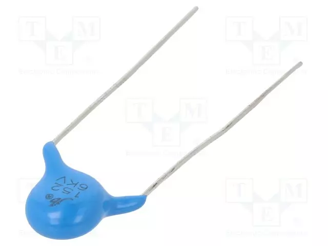 KERAAMINEN KONDENSAATTORI - 1,5NF - 6KVDC - Y5V - -20÷80% - 10MM - Keraamiset kondensaattorit - JYC3I152MDF075000B - 1