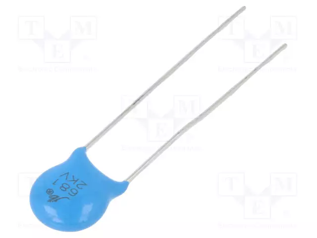 KERAAMINEN KONDENSAATTORI - 680PF - 2KVDC - Y5P - ±10% - 5MM - Keraamiset kondensaattorit - JYC3D681KBB075000B - 1