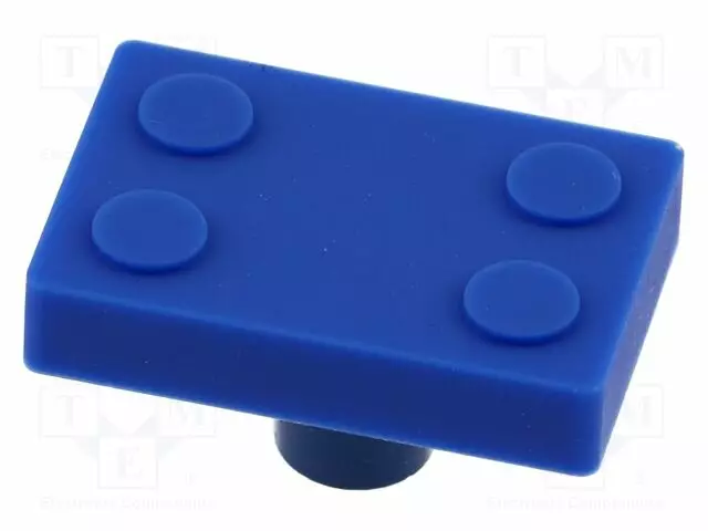 KNOB - H: 30MM - RUBBER,ZAMAK - W: 45MM - FOR CHILDRENS - BLOCK - Sormiruuvit ja nupit - GTV-UM-BLOCK-NB - 1