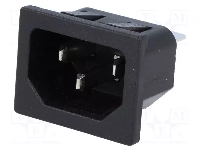 KOJELIITIN RUNKO UROS - 10A - 250VAC - C14 (E) - MS-1 - AC liittimet ja rungot - CL19192RB - 1