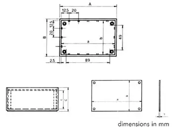 KOTELO ABS-MUOVIA 110,0x70,0x48,0mm OPTATIVE PETROOLINSININEN - Kotelot - Teko-sarja - TKP2B - 1