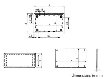 KOTELO ABS-MUOVIA 85,0x56,0x35,5mm OPTATIVE PETROOLINSININEN - Kotelot - Teko-sarja - TKP1B - 1