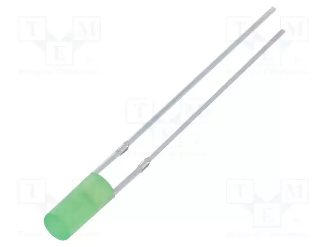 LED - VIHREÄ - 3MM - 750÷1120MCD - 110° - ETUOSA: LITTEÄT - 2,9÷3,4VDC - Pyöreät LEDit - OSG5DA39B4B - 1