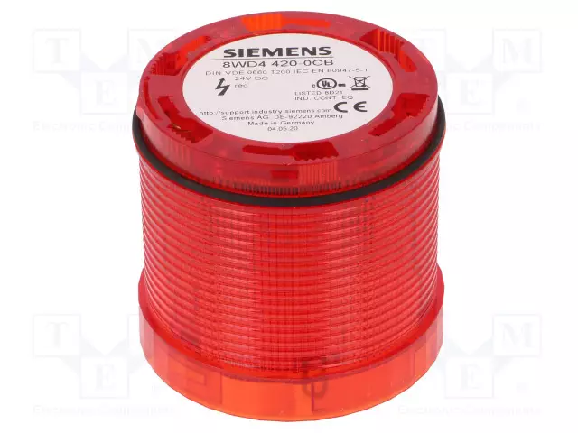 AUTOMATION MODULE: LIGHT SIGNALLER - PUNAINEN - LED - 24VDC - 24VAC - IP65 - Teollisuuden merkinantolaitteet - 8WD4420-0CB - 1