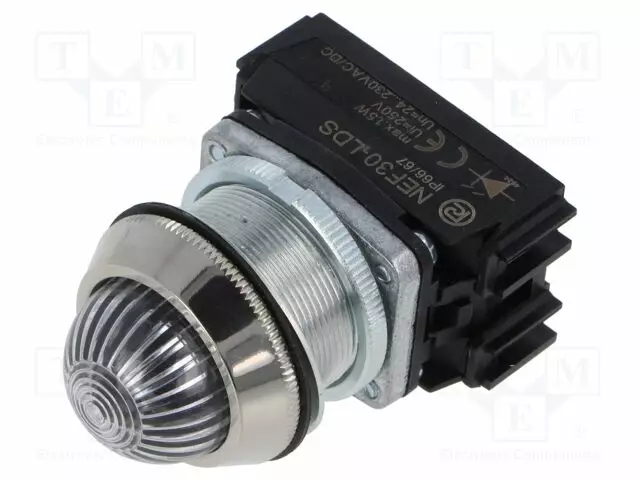 MERKKIVALO - 30MM - NEF30 - VALAISTUS: LED - Ø30,5MM - IP20 - 24÷230VAC - Taulukytkimien lisävarusteet - NEF30-LDS-B - 1