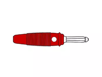 MULTIPLE SPRING WIRE PLUG, RED, 4mm, SOLDER CONNECTION - BULA30K - Hirschman liittimet ja adapterit - HM1410B - 1