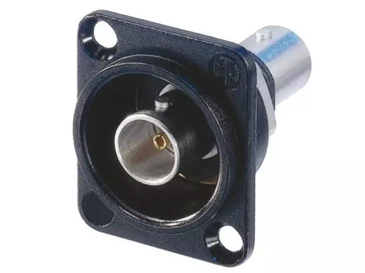 NEUTRIK - BNC - BLACK D-SIZE HOUSING - FEED-THROUGH - ISOLATED - Erikoisliittimet - NBB75DFIB - 1