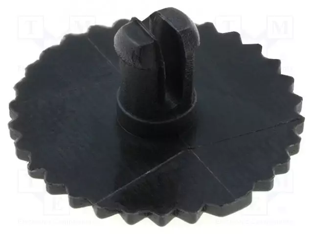 NUPPI - KIERTONUPPI - MUSTA - Ø16MM - ASENNUSPOTENTIOMETREIHIN - Potentiometrien nupit - CA14GB - 1