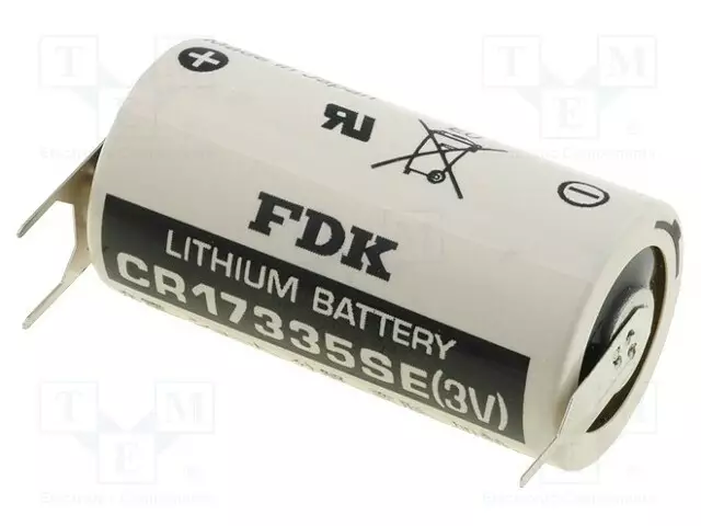 PARISTO: LITIUM - 2/3A,2/3R23,CR17335 - 3V - 1800MAH - Ø17X33,5MM - Alkaliparistot - BAT-CR17335-PCB - 1
