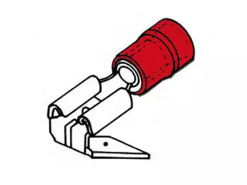 PIGGY BACK 6.4mm RED, 10pcs/blister - DC liittimet - FRPB - 1