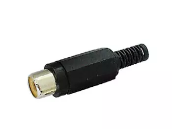 RCA PLUG FEMALE BLACK, Ø4mm - Plugit ja jakit - CA054B - 1