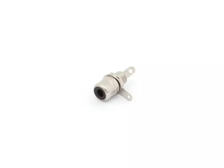 RCA PLUG FEMALE BLACK, NICKEL, CHASSIS MOUNT - Plugit ja jakit - CA055B - 1