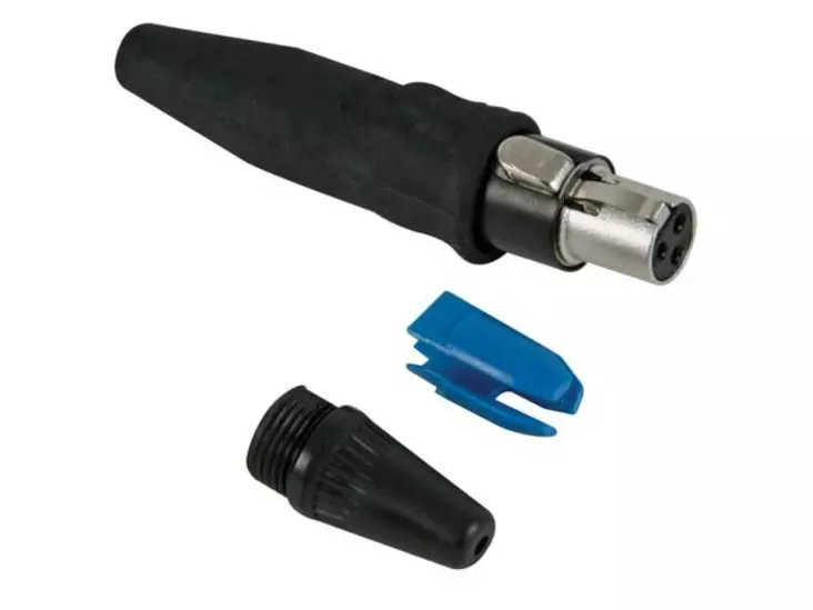REAN - TINY 3-POLE CABLE CONNECTOR, BLACK METAL SHELL, GOLD PLATED CONTACTS - XLR liittimet ja tarvikkeet - RT3FC-B - 1