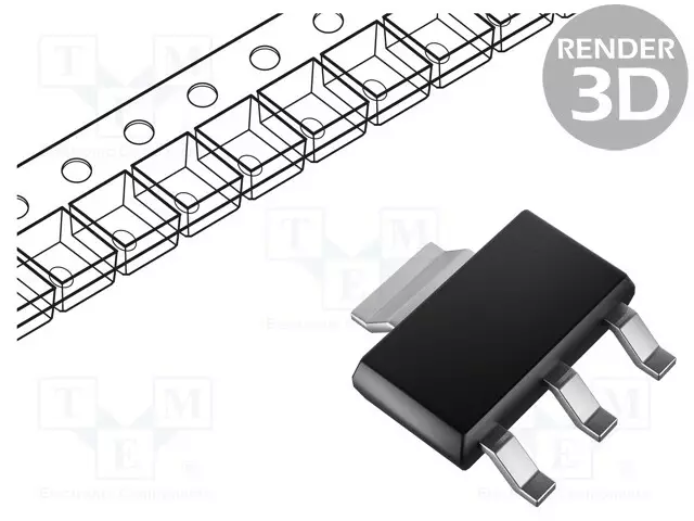 REGULAATTORI LDO,LINEAARINEN,SÄÄTÄMÄTÖN - 3,3V - LDO säätämätt. jännitestabilisaattorit - MCP1825S-3302EDB - 1