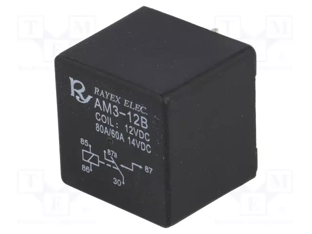 RELE - SPDT - UKELAN: 12VDC - 80A - AUTOSULAKE - AM3 - Autoreleet - AM3-12B - 1