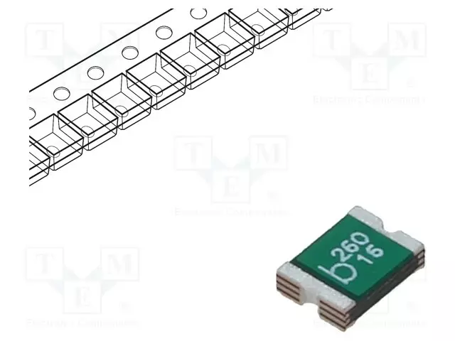 SULAKE: POLYMEERISULAKE PTC - 2,6A - IMAX: 100A - SMD - 0ZCG - 1812 - PTC sulakkeet - 0ZCG0260BF2B - 1