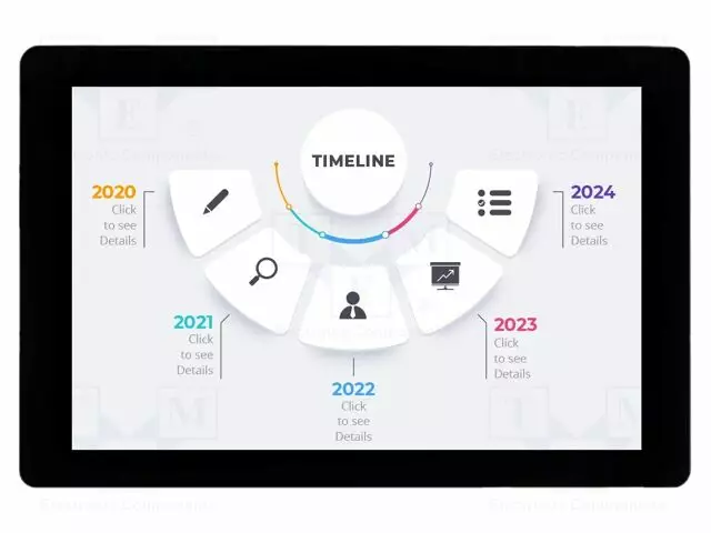 TFT NÄYTTÖ - 12,1" - 1280X800 - VALAISTUS: LED - RGB - 850CD/M2 - RIBUS - Älykkäät näytöt - RVT121HVBNWC00-B - 1