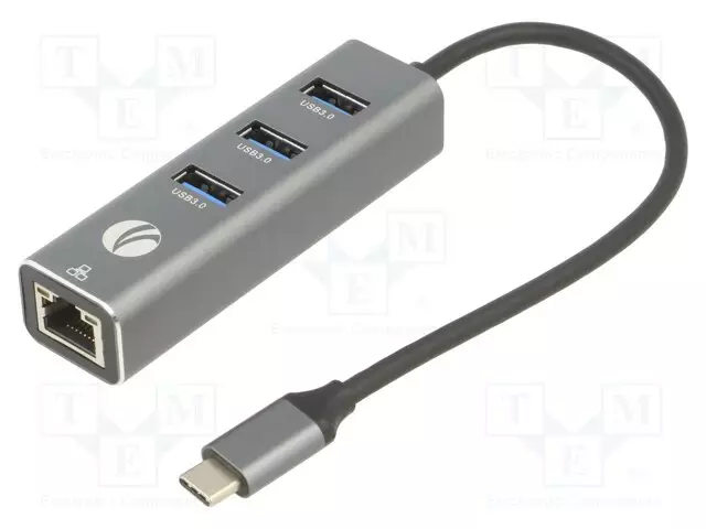 USB HUB - RJ45-PISTORASIA,USB A-PISTORASIA X3,USB C-PISTOKE - Tietokonetarvikkeet - muut - DH311B - 1