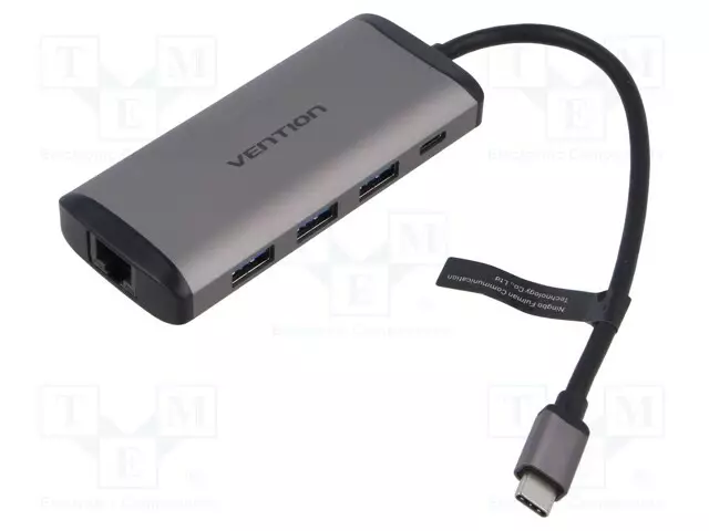 USB HUB - USB 3.0 - HARMAA - PORTTIEN LUKU: 8 - 0,15M - ABS,ALUMIINI - Tietokonetarvikkeet - muut - CNDHB - 1