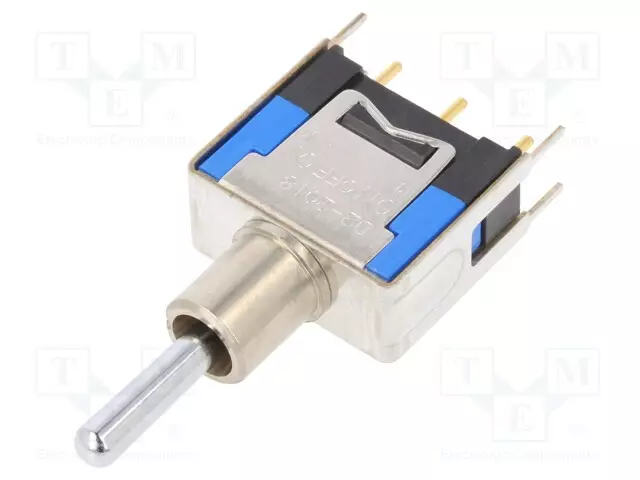 VIPUKYTKIN - ASENNOT: 3 - SP3T - (ON)-OFF-(ON) - 0,1A/48VAC - 0,1A/48VDC - Vipukytkimet - D22018B - 1