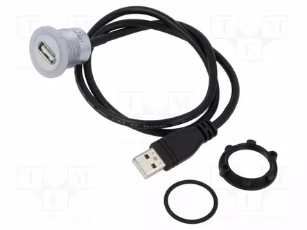 ADAPTERIJOHTO - USB A RASIA,USB A PISTOKE - USB 2.0 - PIT: 0,6M - USB liittimet - USB-05C - 1