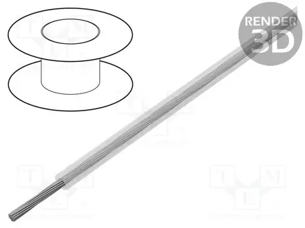 JOHTO - CU - 26AWG - PFA - LÄPINÄKYVÄ - 600V 1X26AWG - 1000FT - Yksisäikeiset asennuskaapelit - UCA-2619-TR-C - 1