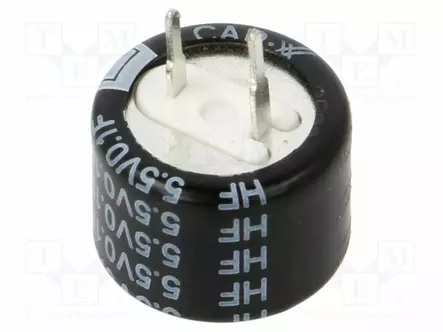 SUPERKONDENSAATTORI - LIITTIMET - 100MF - 5,5VDC - -20÷80% - Ø13,5X9MM - Superkondensaattorit - HF15R51309P104C - 2