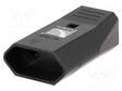 AC LIITIN-NAARAS - PISTORASIA - 2P - 250VAC - 10A - MUSTA - PIN: 2 - AC liittimet ja rungot - PD.3109C - 1