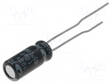 ELEKTROLYYTTIKONDENSAATTORI - 10UF - 100VDC - Ø: 5MM - Elektrolyyttikondensaattorit - pysty - RD2A106M05011PC - 1