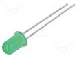 LED - KELTAVIHREÄ - 5MM - 40÷70MCD - 30° - ETUOSA: KUPERA - 1,8÷2,6VDC - Pyöreät LEDit - FYL-5013GD1C - 1