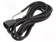 KAAPELI - 3X1MM2 - IEC C14 UROS-JOHDOT - PVC - 3M - MUSTA - 10A - 250V - Tietokone- ja laitejohdot - AK-OT-10C - 1