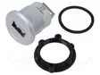 ADAPTERI - USB A RASIA,MOLEMMIN PUOLIN - PANEELIASENNETTAVA,TAKAMUUTTERI - USB liittimet - USB-01C - 1