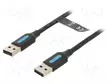 KAAPELI - USB 2.0 - USB A PISTOKE,MOLEMMIN PUOLIN - NIKKELÖITY - USB kaapelit ja adapterit - COJBC - 1