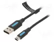 KAAPELI - USB 2.0 - USB A PISTOKE,USB B PIENOISPISTOKE - 0,25M - USB kaapelit ja adapterit - COMBC - 1