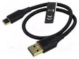 KAAPELI - USB 2.0 - USB A PISTOKE,USB C PISTOKE - KULLATTU - 0,25M - USB kaapelit ja adapterit - CTFBC - 1