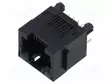 LIITIN: RJ45 - PISTORASIA - PIN: 8 - LED DIODIN KANSSA - 8P8C - THT - RJ liittimet - MTJ-88DX1-LD-C - 1