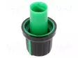 NUPPI - ILMAISINTEN KANSSA - ABS - ØAKSELIN: 6MM - Ø15,8X13,8MM - MUSTA - Potentiometrien nupit - GMN-4P1.5-GN-355C - 2