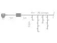 RANA LED - 4 x 0.6 m - 144 white lamps - transparent wire - modulator - 24 V - Jouluvalot ja sisustusvalot - V-RAN-4X06-A-24V-C - 3