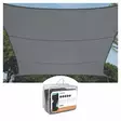 WATER-PERMEABLE SHADE SAIL - SQUARE - 5 x 5 m - COLOUR: CHARCOAL - Piha ja terassikalusteet - GSS4500PEC - 1