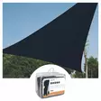 WATER-PERMEABLE SHADE SAIL - TRIANGLE - 3.6 x 3.6 x 3.6 m - COLOUR: CHARCOAL - Piha ja terassikalusteet - GSS3360PEC - 1