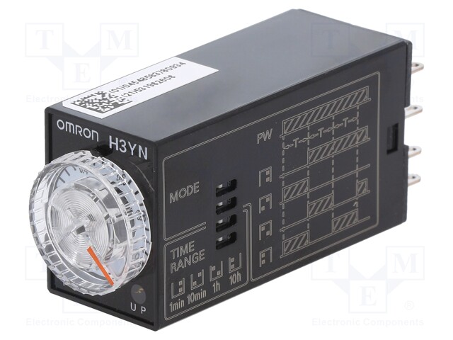 AUTOMATION MODULE: TIMER - 0,1MIN÷10H - DPDT - 250VAC/5A - H3YN-B - Aikareleet ja ajastimet - H3YN-21B-200-230AC - 1