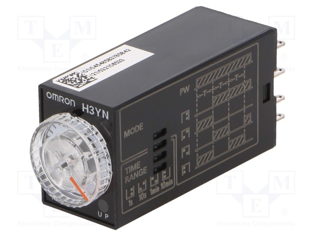 AUTOMATION MODULE: TIMER - 0,1S÷10MIN - DPDT - 250VAC/5A - H3YN-B - Aikareleet ja ajastimet - H3YN-2B-100-120AC - 1