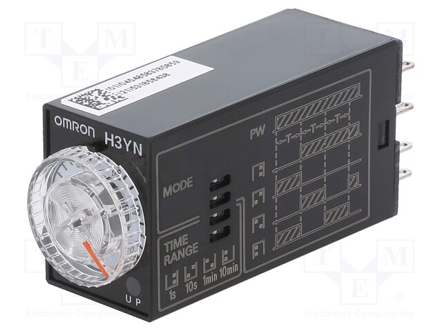 AUTOMATION MODULE: TIMER - 0,1S÷10MIN - DPDT - 250VAC/5A - H3YN-B - Aikareleet ja ajastimet - H3YN-2B-200-230AC - 1
