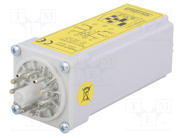 AUTOMATION MODULE: TIMER - 0,25S÷12MIN - DPDT - 250VAC/8A,24VDC/8A - Aikareleet ja ajastimet - TRAM-230VAC - 1