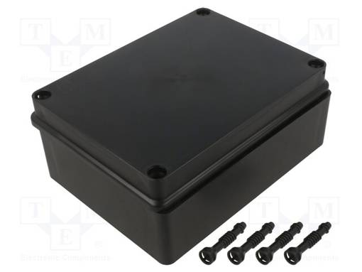ASENNUSKOTELO - X: 140MM - Y: 190MM - Z: 70MM - MUSTA - IP65 - Yleiskäyttöiset kotelot - PW-S-BOX-416C - 1