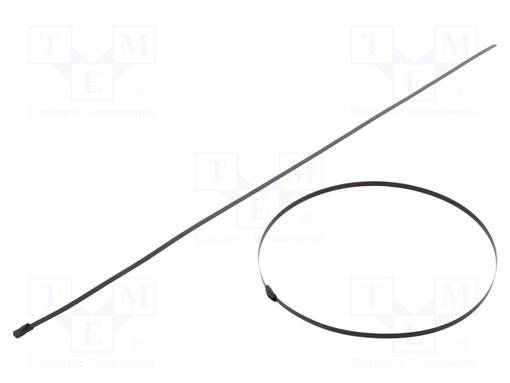 NIPPUSIDE - L: 680MM - W: 16MM - HAPONKESTÄVÄ TERÄS AISI 316 - 2000N - Metalliset nippusiteet ja kiinnityspanna - YLS-16-680BC - 1