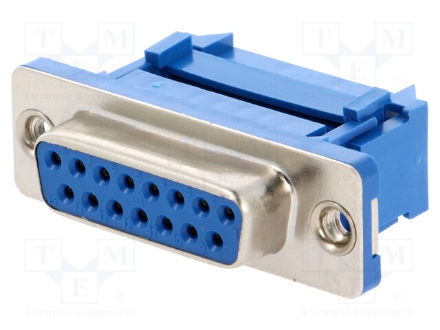 LIITIN: D-SUB - PIN: 15 - PISTOKE - NAARAS - - IDC - UNC 4-40 - D liittimet - DFF15LC - 1