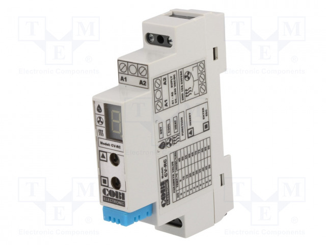 ELEKTRONINEN LÄMPÖTILANSÄÄDIN - LÄMP: -25÷70°C - 24÷230VDC - IP20 - Tuulettimien ajurit - CV-RC - 1