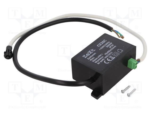 HÄMÄRÄKYTKIN - 230VAC - RELE - IP20 - -20÷50°C - MUOVI - 2KW - Rakennusautomatiikka - CZ20C - 1