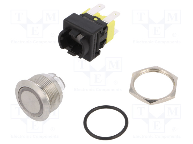 ILKIVALLAN KESTÄVÄ KYTKIN - AS: 2 - DPDT - 16A/250VAC - Painonappikytkimet - PS5210QHBUD0RAC - 1